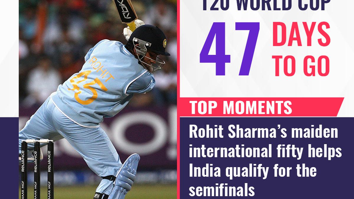 T20 World Cup, 47 days to go: Top moments - Rohit’s maiden international fifty helps India qualify for T20 WC 2007 semis