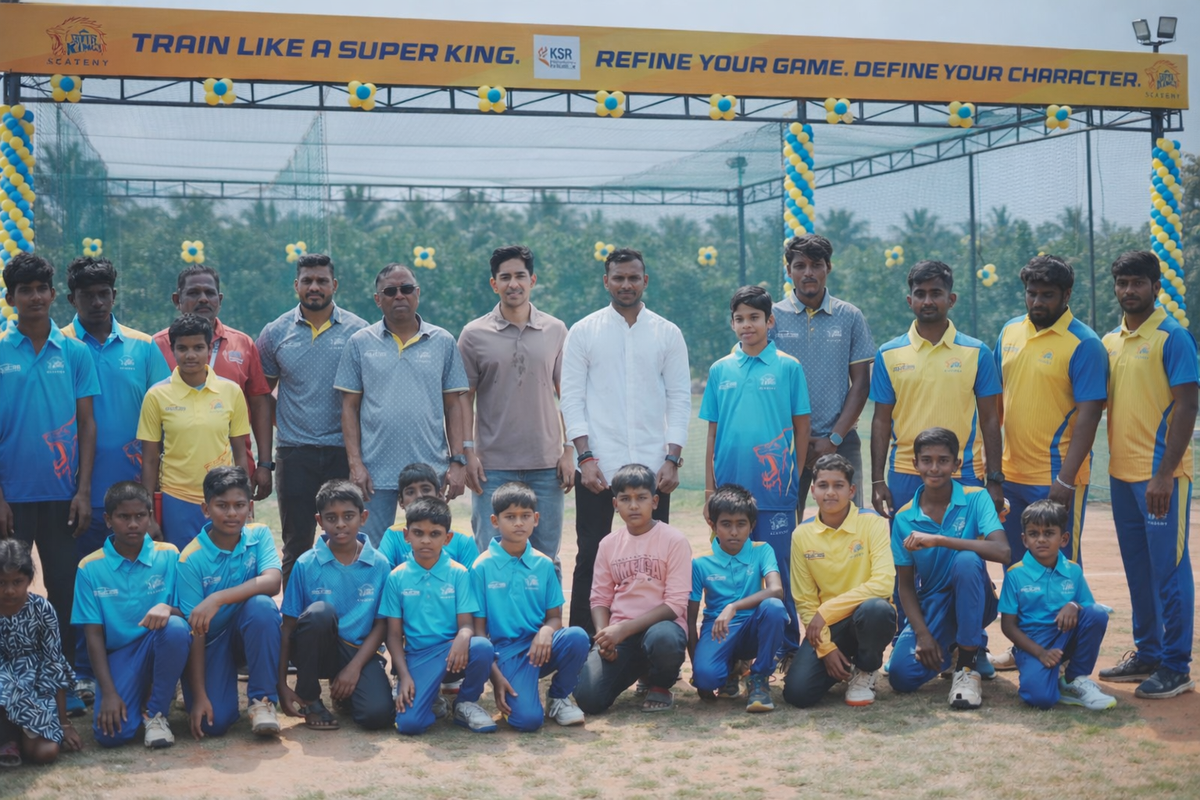 Tamil Nadu pacer T. Natarajan inaugurated the Super Kings Academy Centre in Tiruchengode. 
