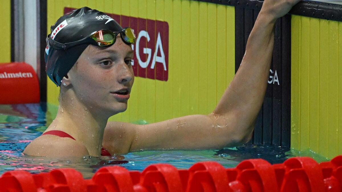 McIntosh ends Ledecky’s home pool winning streak