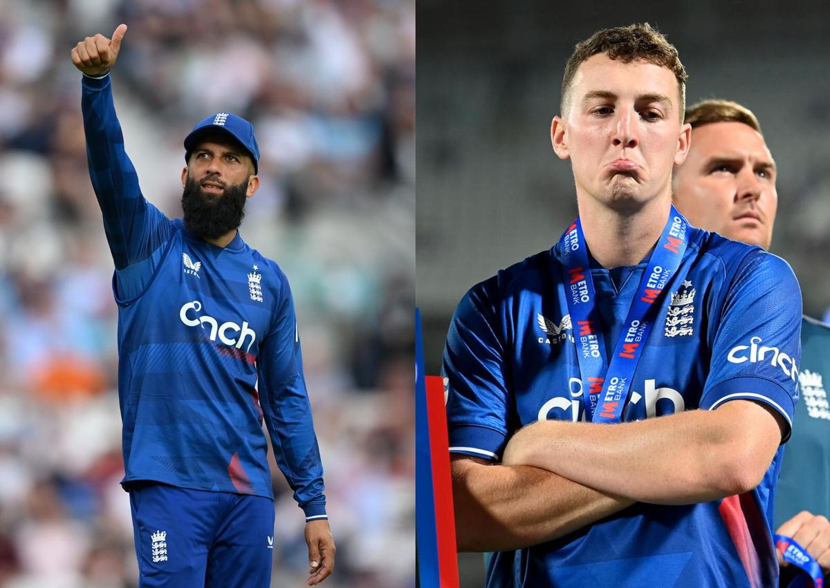 Moeen Ali and Harry Brook.