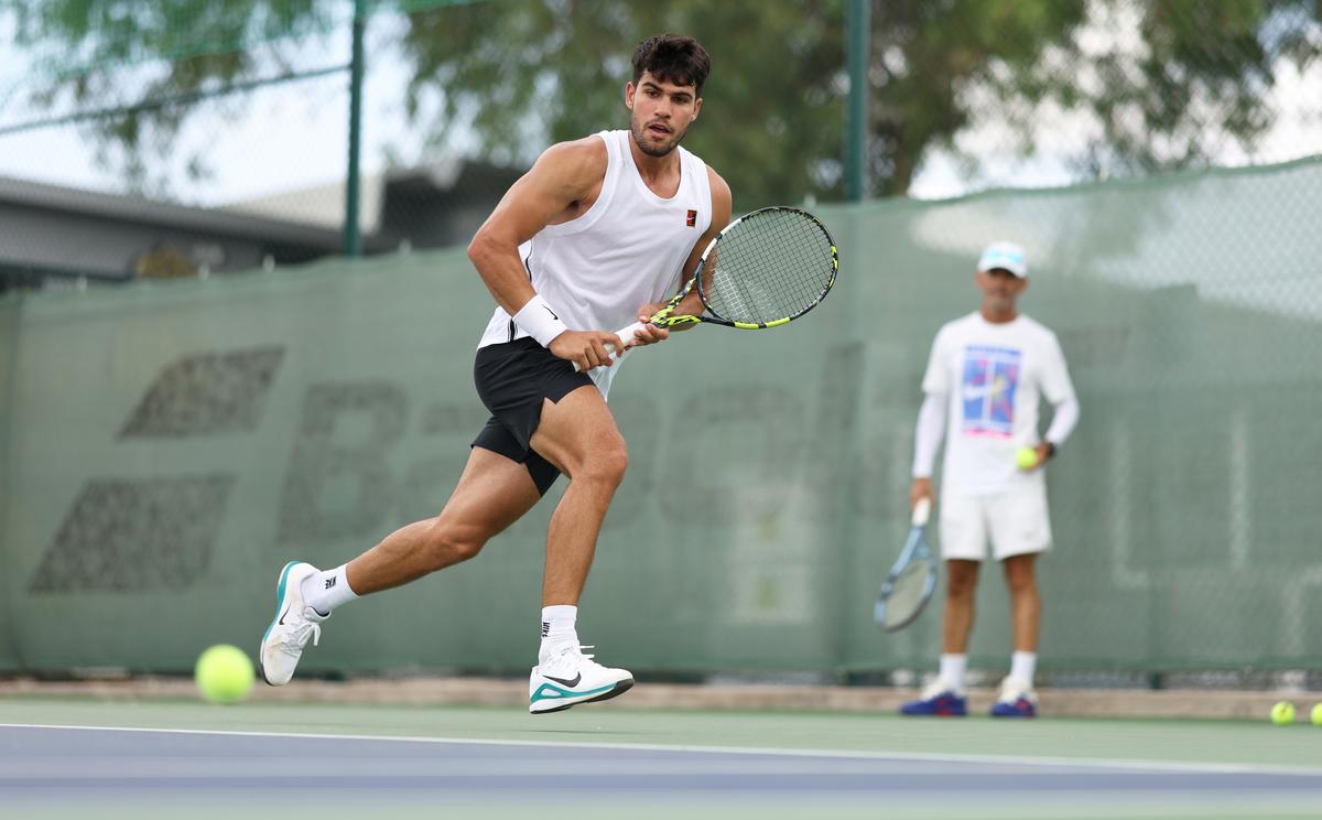 Big shots: If he meets Jannik Sinner in the final, Carlos Alcaraz must focus on how to both absorb and counteract the Italian’s ferocious power. 