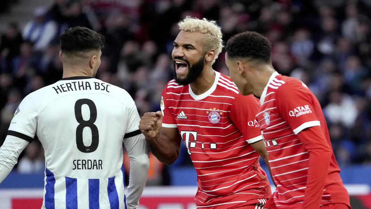 Bundesliga: Choupo-Moting double leads Bayern past Hertha and into top spot