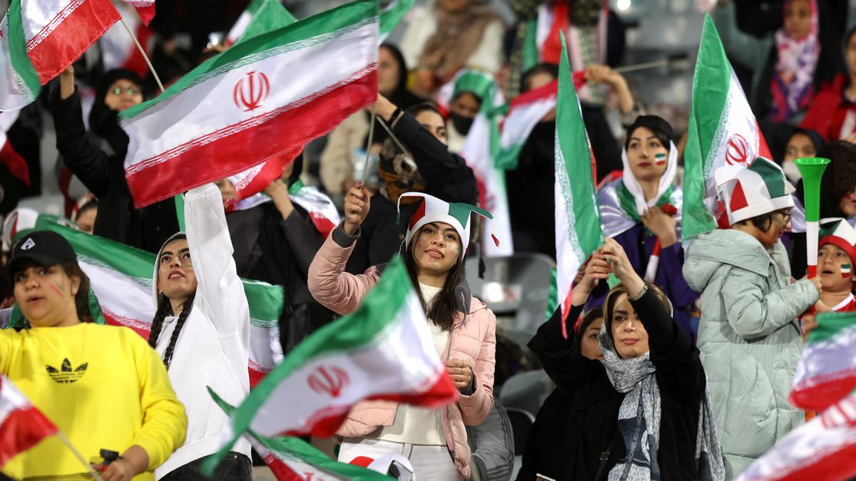 Iranian women in stadium to watch Russia football friendly