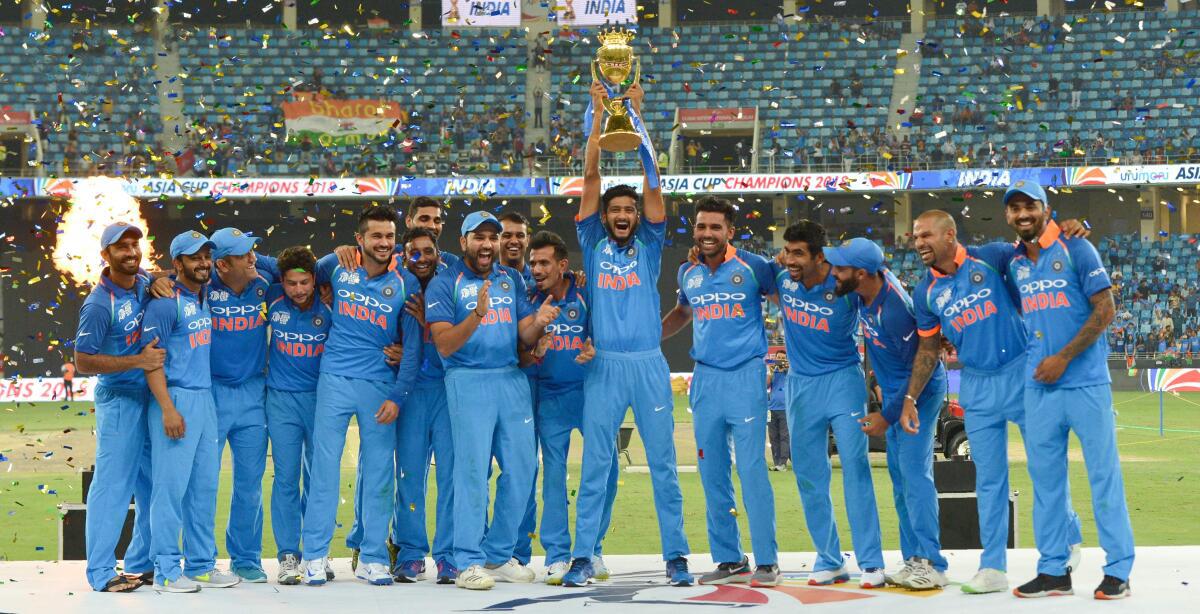 Jubilant scenes: India is the defending champion of the 50-over Asia Cup, having won a record seventh title in 2018.