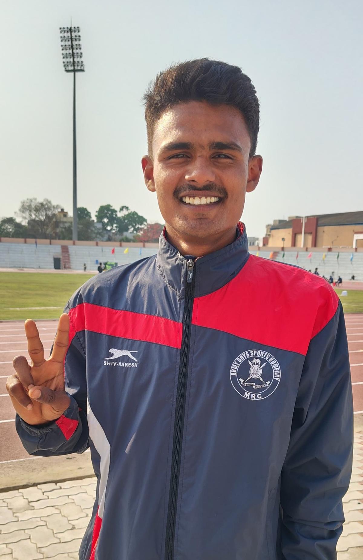 Nitin Gupta who bettered his own National youth record in the 5000m race walk. 