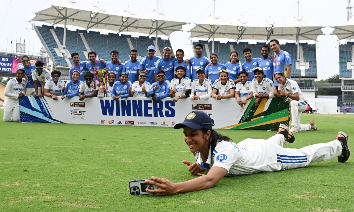 India beat South Africa by ten wickets in the one-off Test between the two countries at the MA Chidambaram Stadium in Chennai