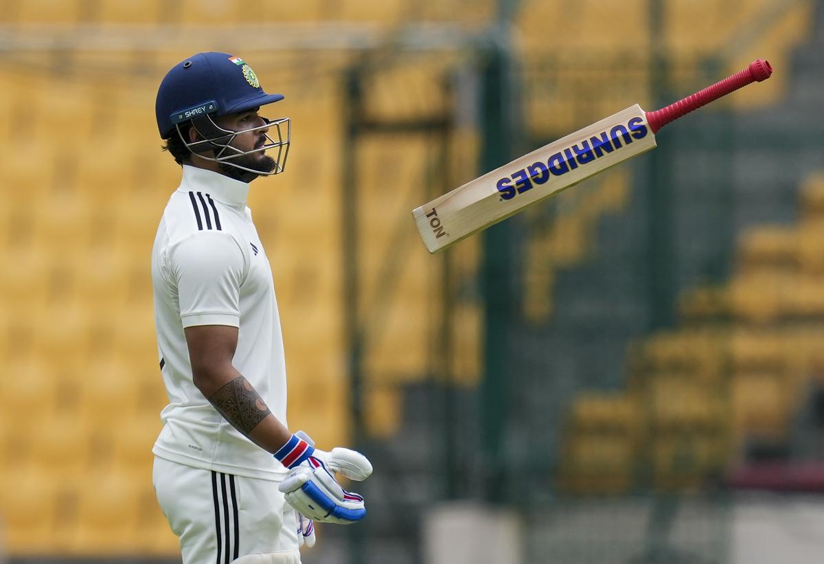 FILE PHOTO: Parag got India A out of their early doldrums with a 37 off 29 balls but was eventually caught at first slip by Arshideep.