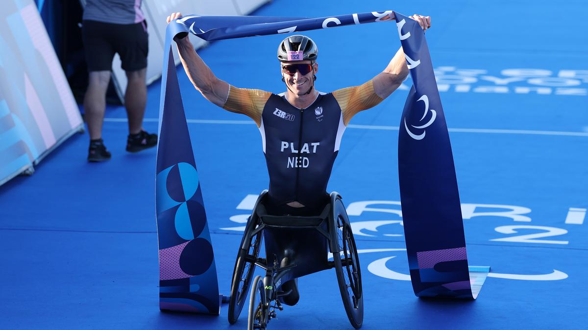 Paris 2024 Paralympics: Netherlands’ Jetze Plat retains title in delayed triathlon