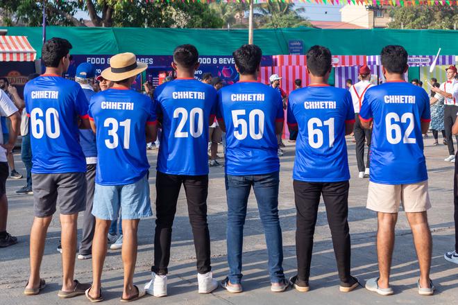 Bengaluru FC fans before the ISL final.