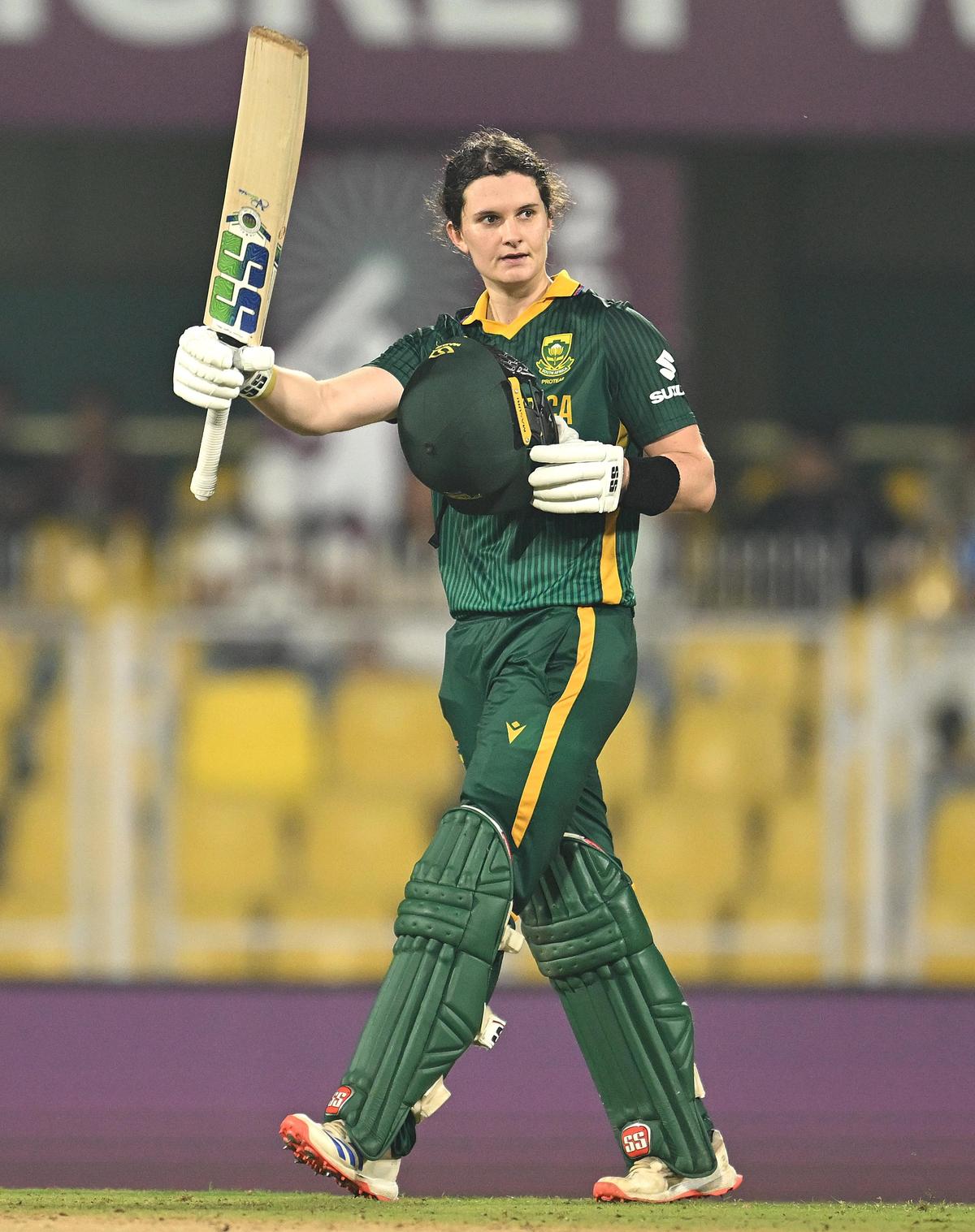 Wolvaardt persevered and brought up a scintillating maiden ODI World Cup ton. 