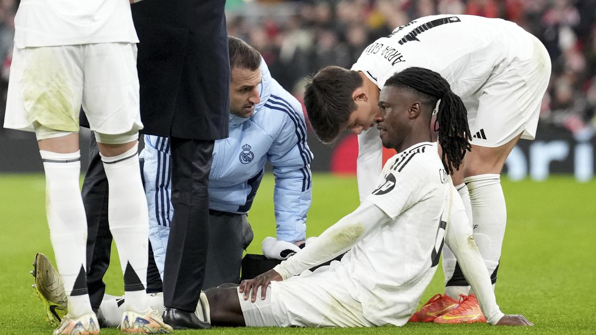 Eduardo Camavinga injured in Real Madrid’s Champions League match against Liverpool