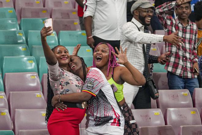 Nigerian fans after Nigeria defeated the USA to enter the semifinals of FIFA U-17 Women’s World Cup.