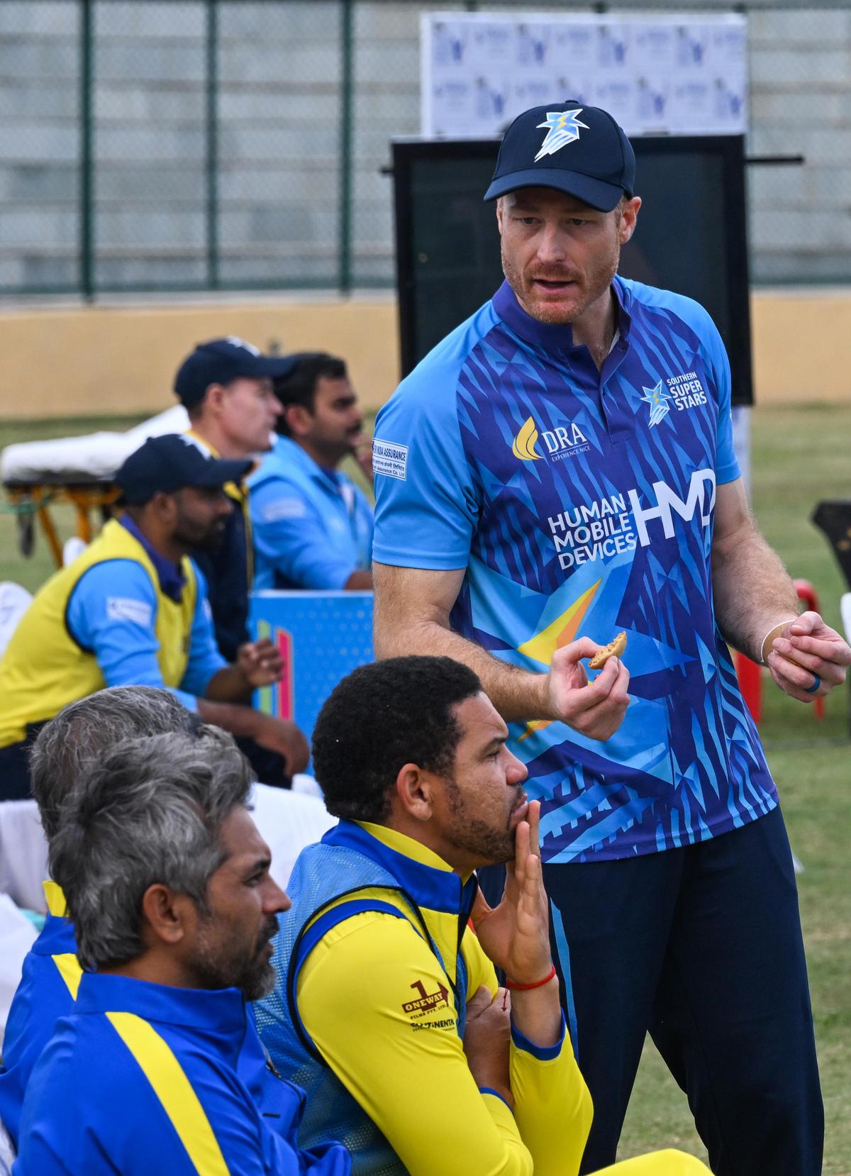 Southern Super Stars Martin Guptill during the Legends League Match at Bakshi Stadium in Srinagar. Guptill has been a globetrotting T20 star since his international retirement.