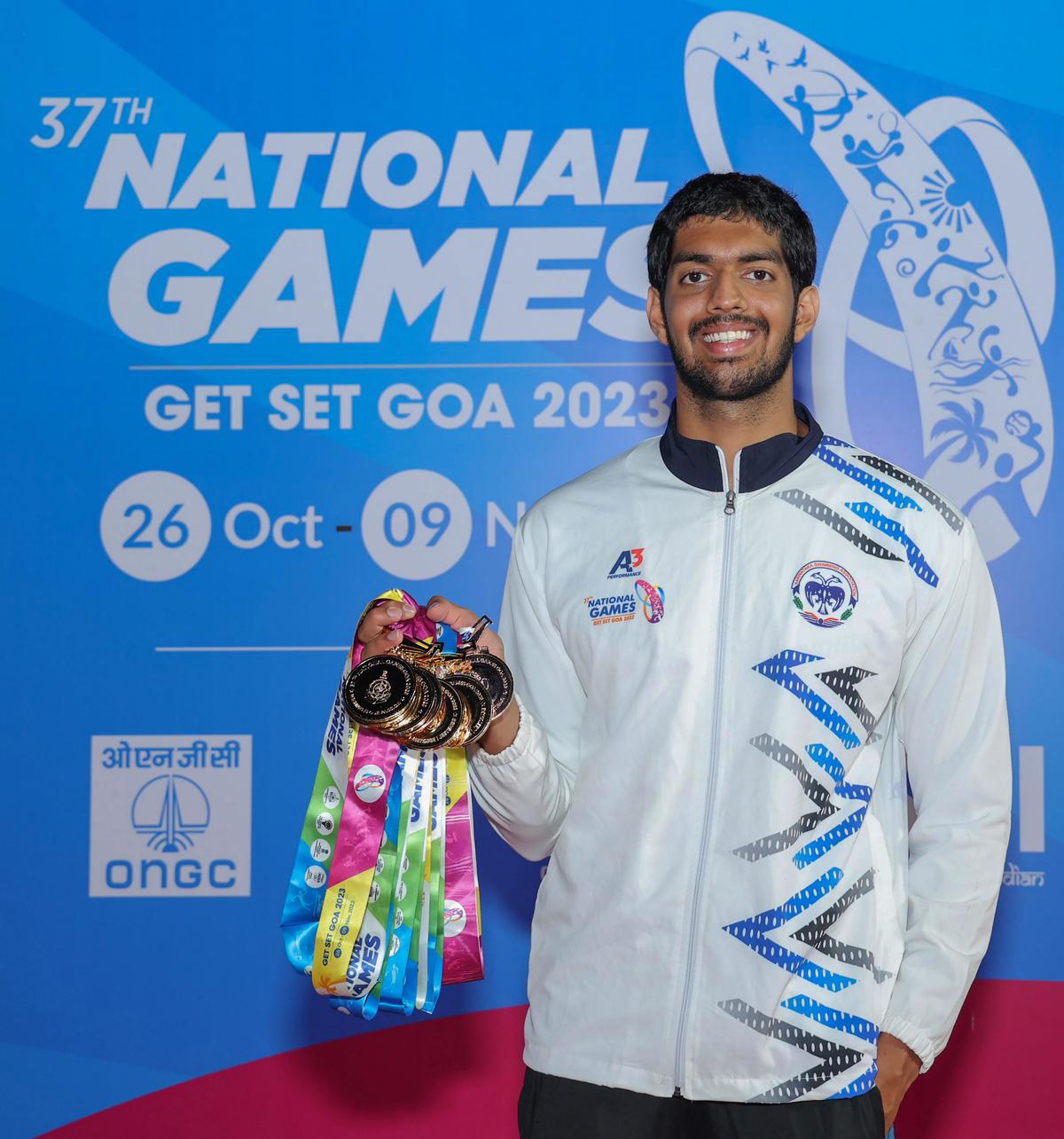 Way of the water: Srihari Nataraj dominated the swimming circuit, securing eight golds, including four in relays.