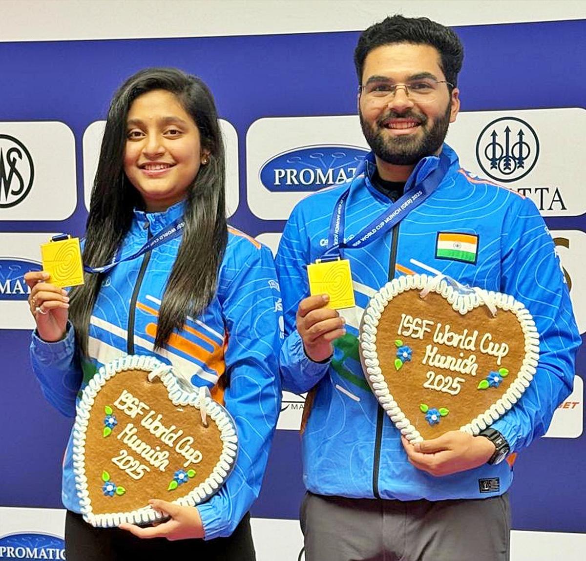 ISSF World Cup, Munich 2025: Arya-Arjun pair wins gold in 10m Air Rifle  Mixed Team event - Sportstar