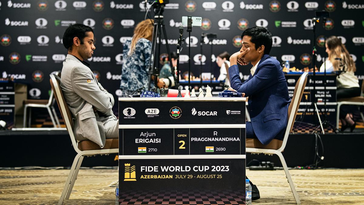 2023 Chess World Cup quarterfinals: Praggnanandhaa takes Erigaisi