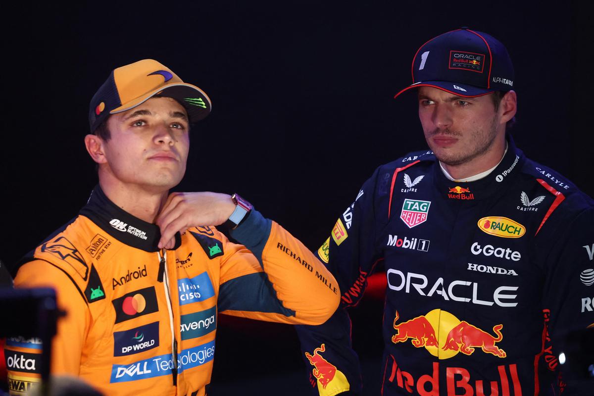 Close encounter: With Verstappen closing in, Norris still holds a marginal advantage as the three-way title battle enters its final chapter. 