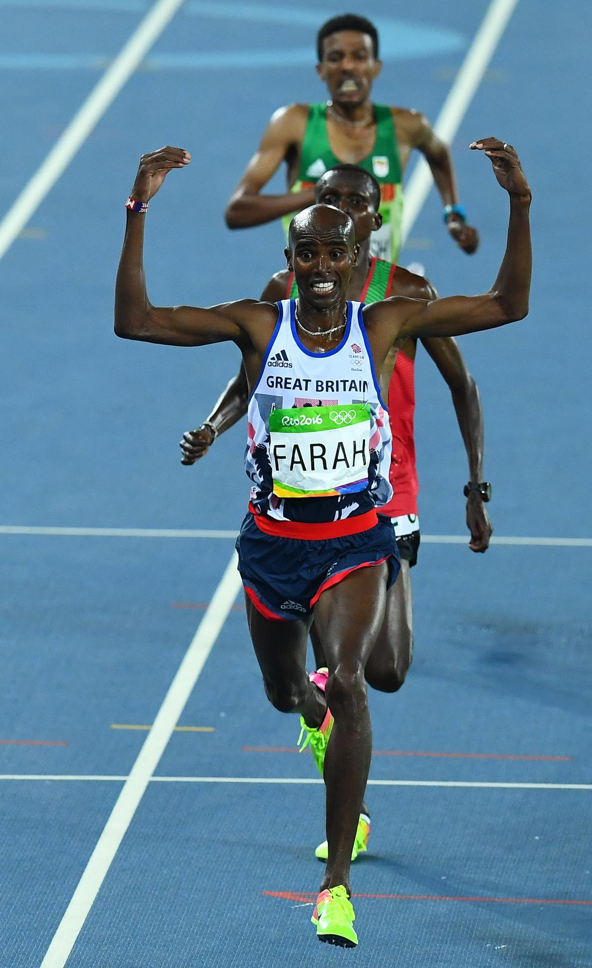 Mo Farah won gold in the 10,000m and 5,000m at both the 2012 and 2016 Olympics.