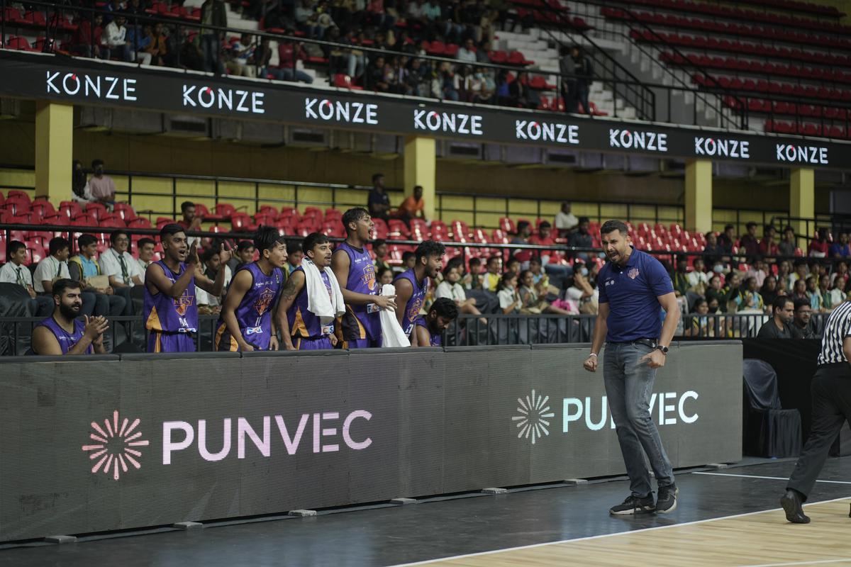 Pereira on the court during a INBL 3x3 match.