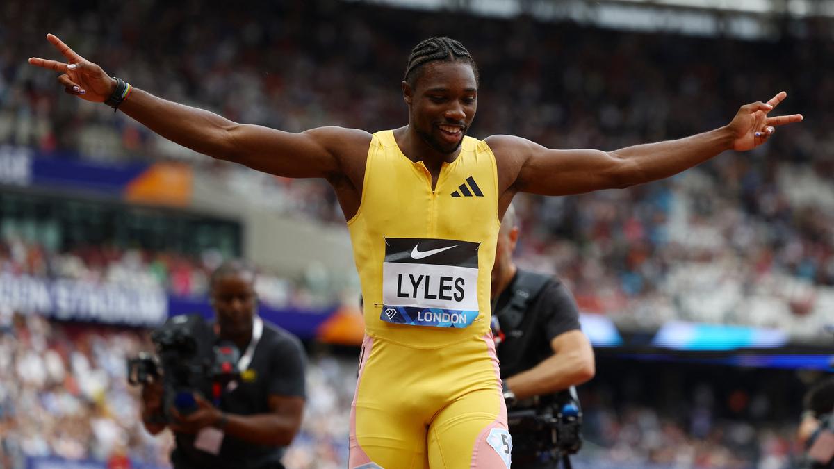 London Diamond League Noah Lyles wins last 100m before Olympics in