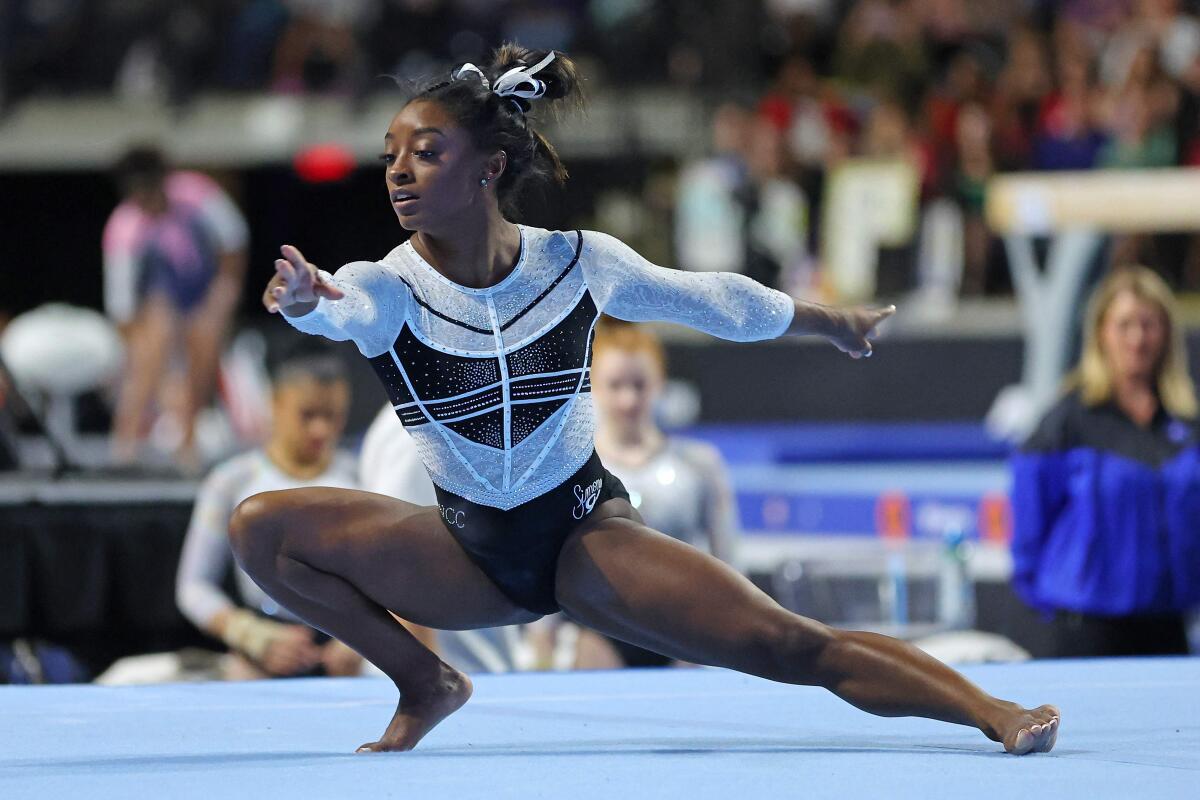 Biles wins all-around at U.S. women's Worlds Selection Camp, makes