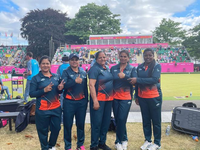 The Indian Lawn Bowls Women’s Fours team at Commonwealth Games 2022. 