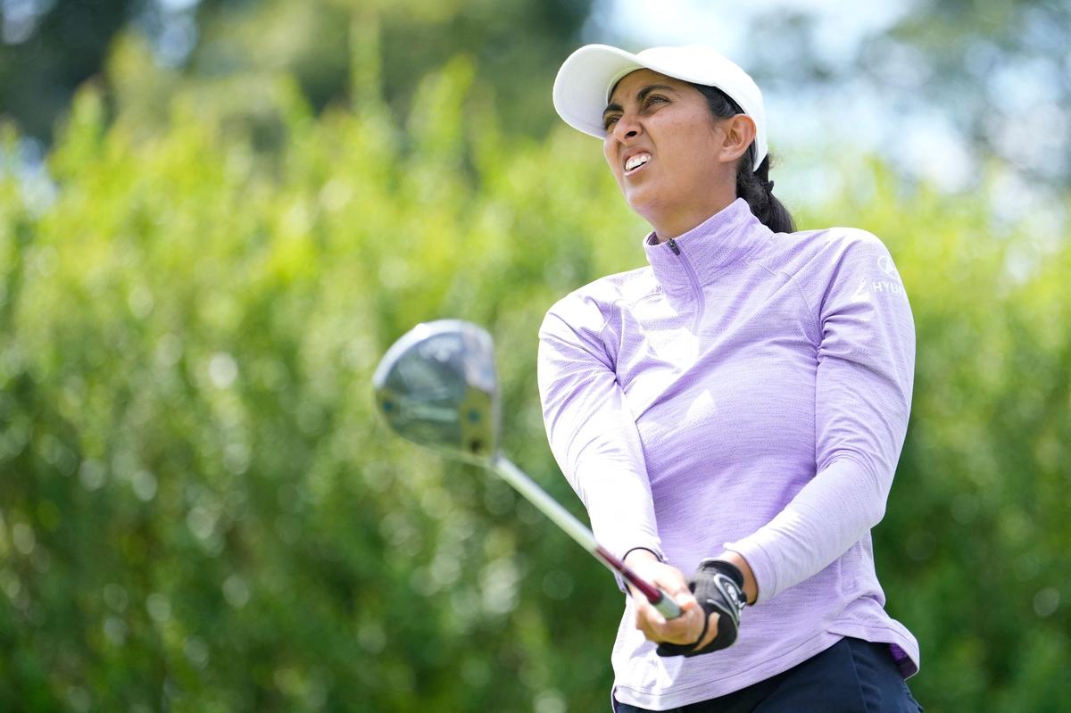 FILE PHOTO: India’s Aditi Ashok in action. 