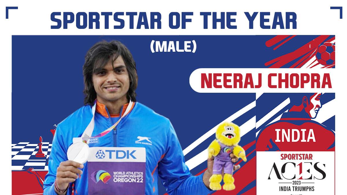 Neeraj Chopra wins Sportstar of the Year (Male) at Sportstar Aces