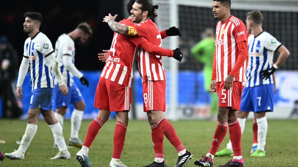 Union beats Hertha 2-0 in city derby to take over second place