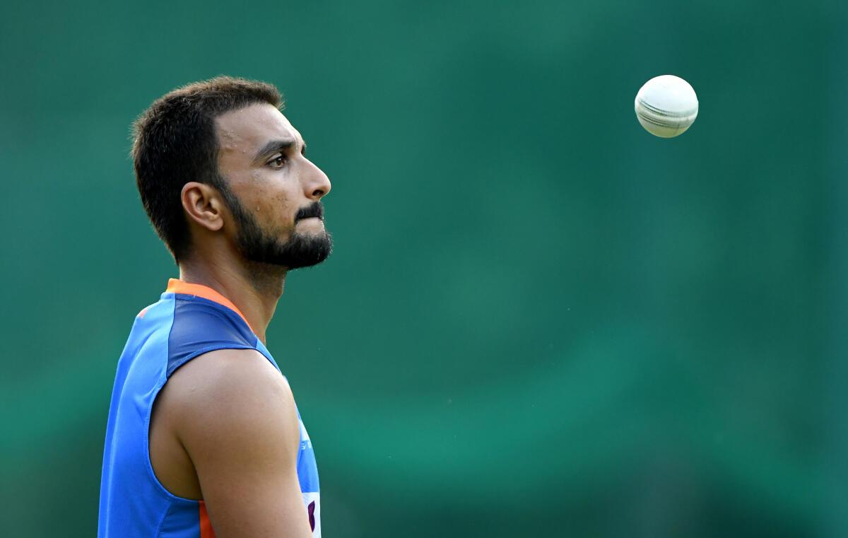 File | Harshal Patel also missed a Syed Mushtaq Ali Trophy game against Baroda last Thursday as his flight to Hyderabad was cancelled. 