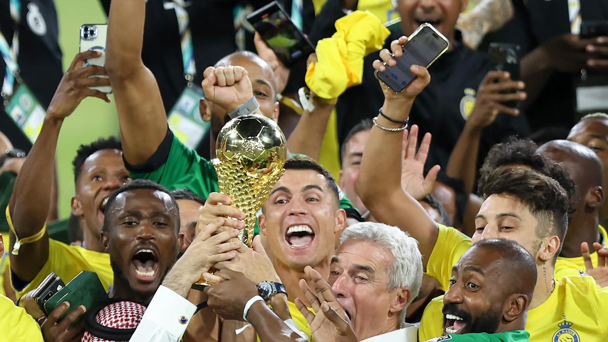 Ronaldo wins first title at Al-Nassr with brace in Arab Club