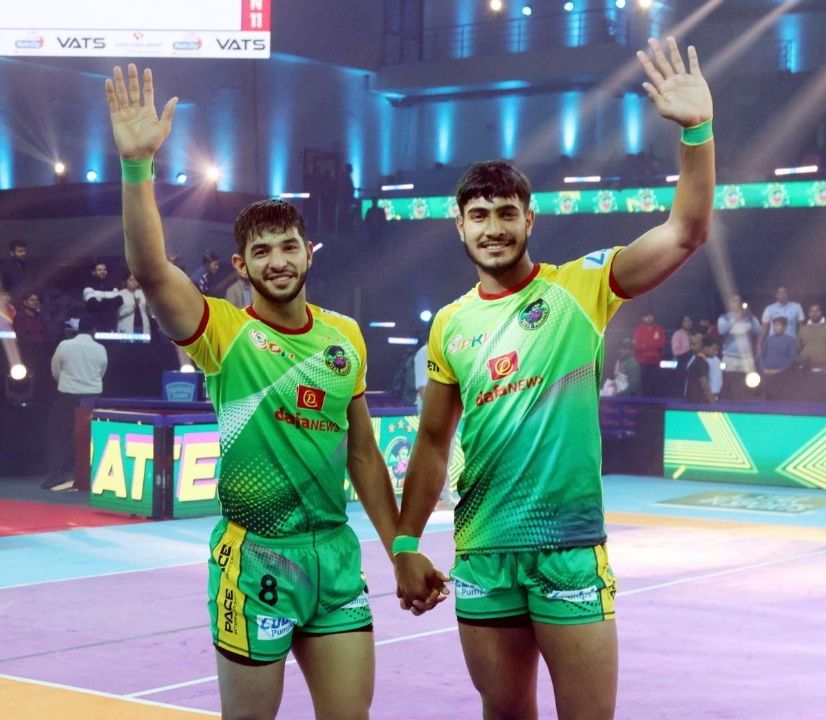 Standout performers: The young Patna Pirates raiding duo of Ayan Lohchab (L) and Devank Dalal (R) captivated audiences and pundits alike.