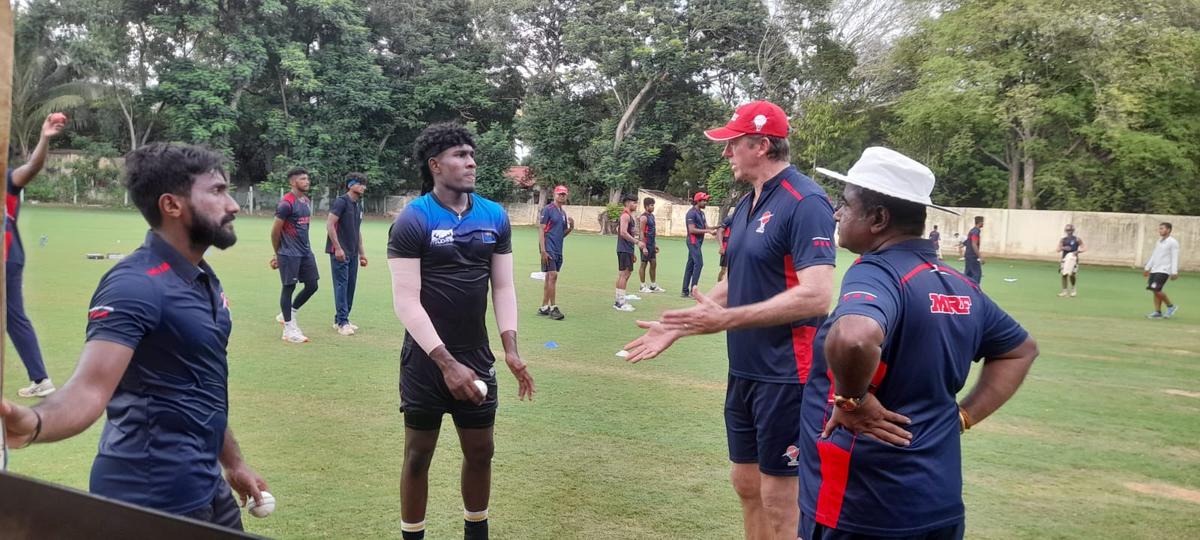Eshan Malinga trained at the MRF Pace Foundation in Chennai in 2024 as part of an exchange program with Sri Lanka Cricket.