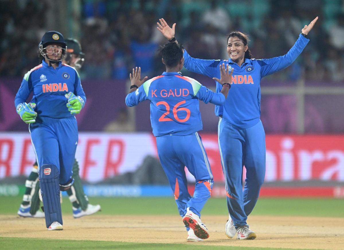 Sneh Rana (right), who returned to the white-ball squad after almost two years, took seven wickets and scored 99 runs during India’s historic Women’s World Cup campaign. 
