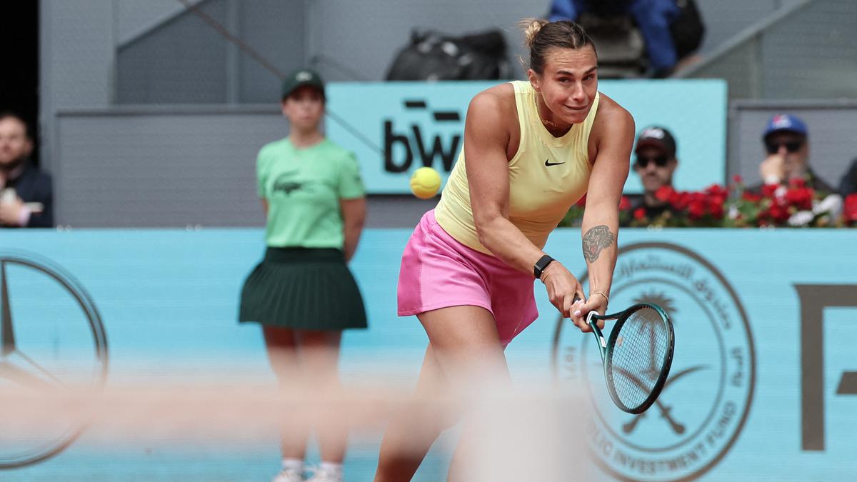 Defending champion Sabalenka struggles through in Madrid Open