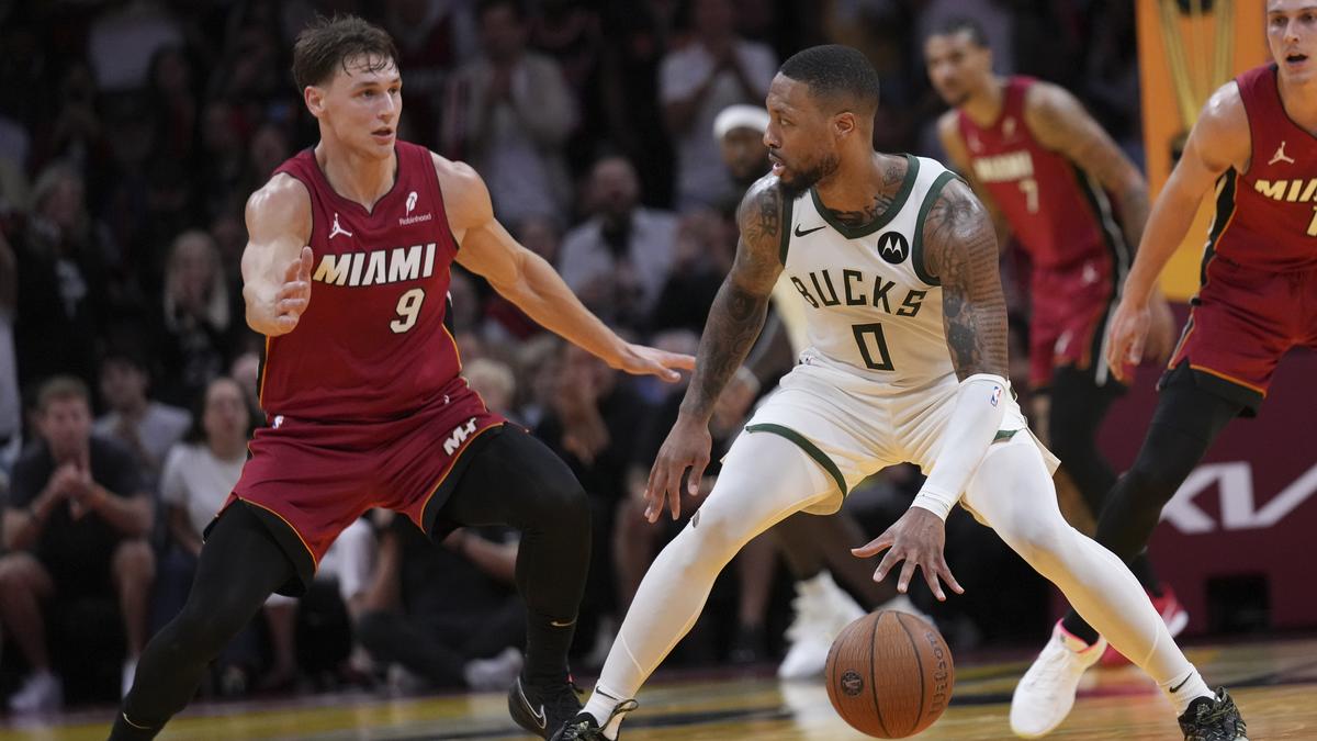 NBA Cup roundup: Damian Lillard hoists banged-up Bucks over Heat