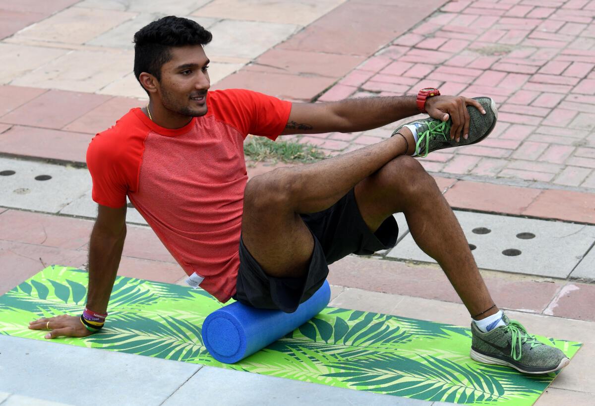“I don’t think there’s a decathlete in the world who sleeps comfortably after day one,” says Tejaswin.