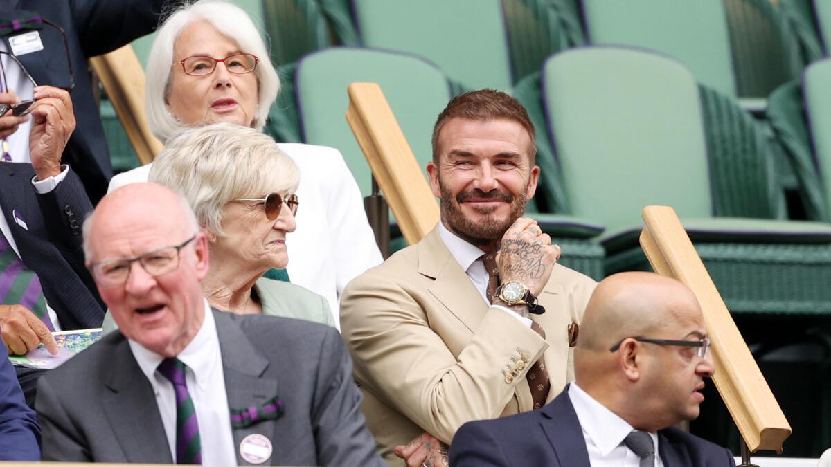 Wimbledon 2023: David Beckham witnesses action on Centre Court with mother Sandra