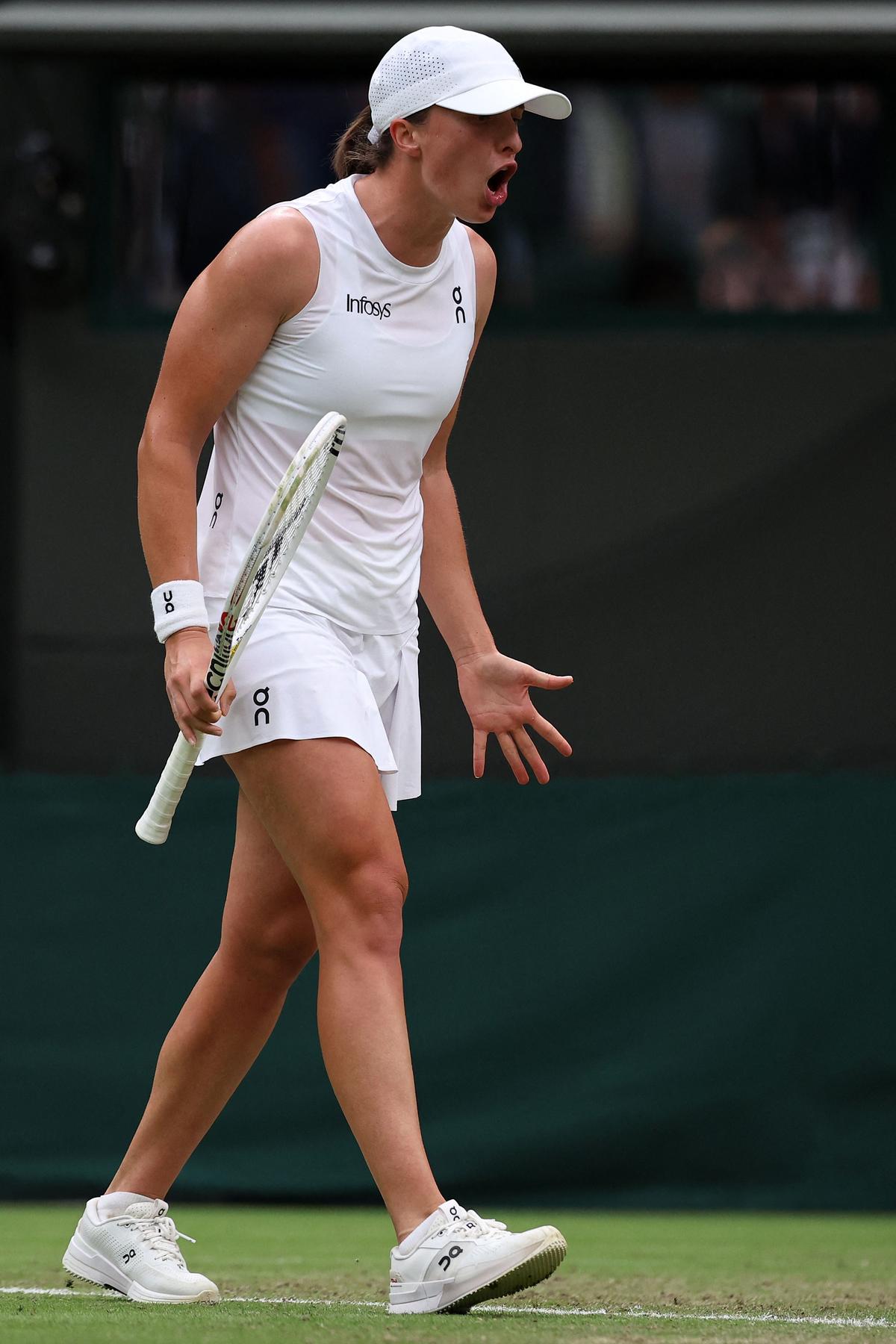 Come crashing down: No. 1 seed Iga Swiatek suffered an early-round upset at the Wimbledon. 