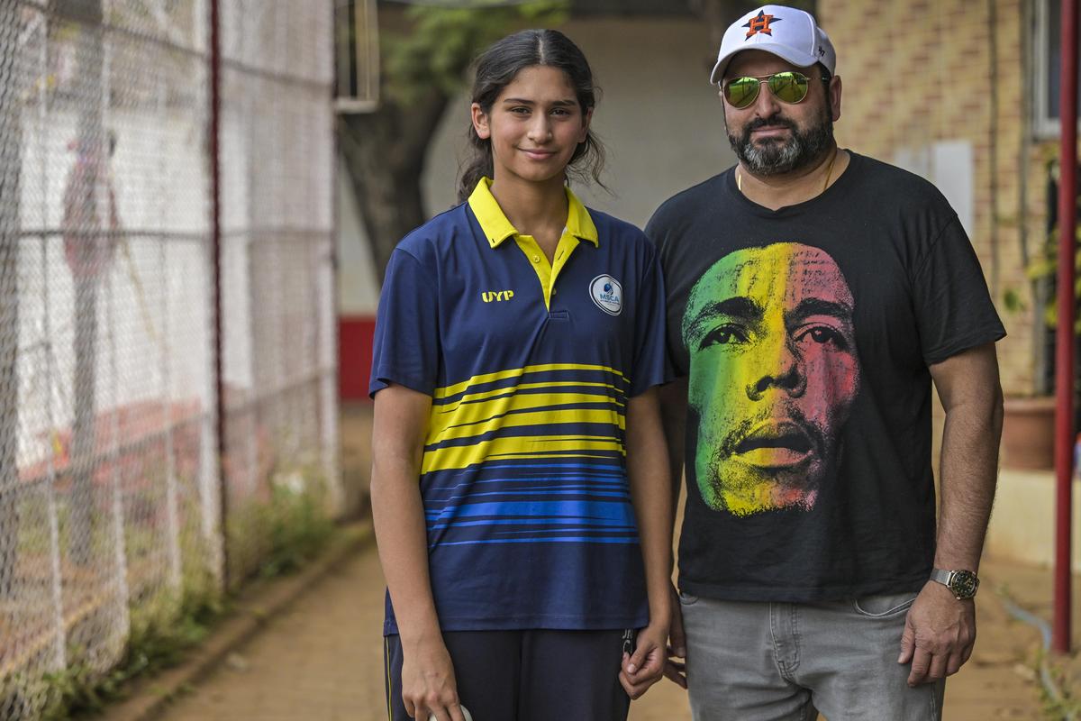 Rhea with her father, Sushil Nadkarni.