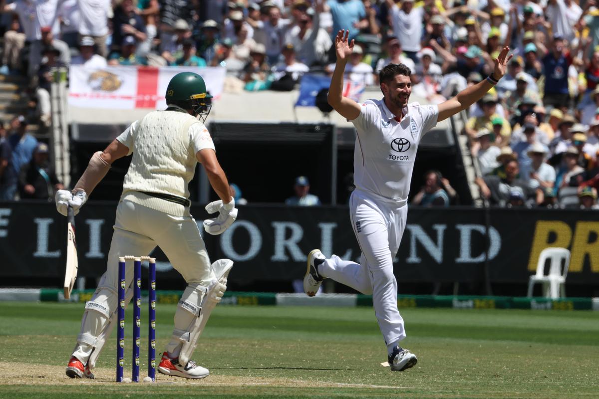 Making it count: Tongue missed the first two Tests Down Under, but replaced Atkinson in the ‍third, impressing with a four-wicket spell in the second innings in Adelaide.