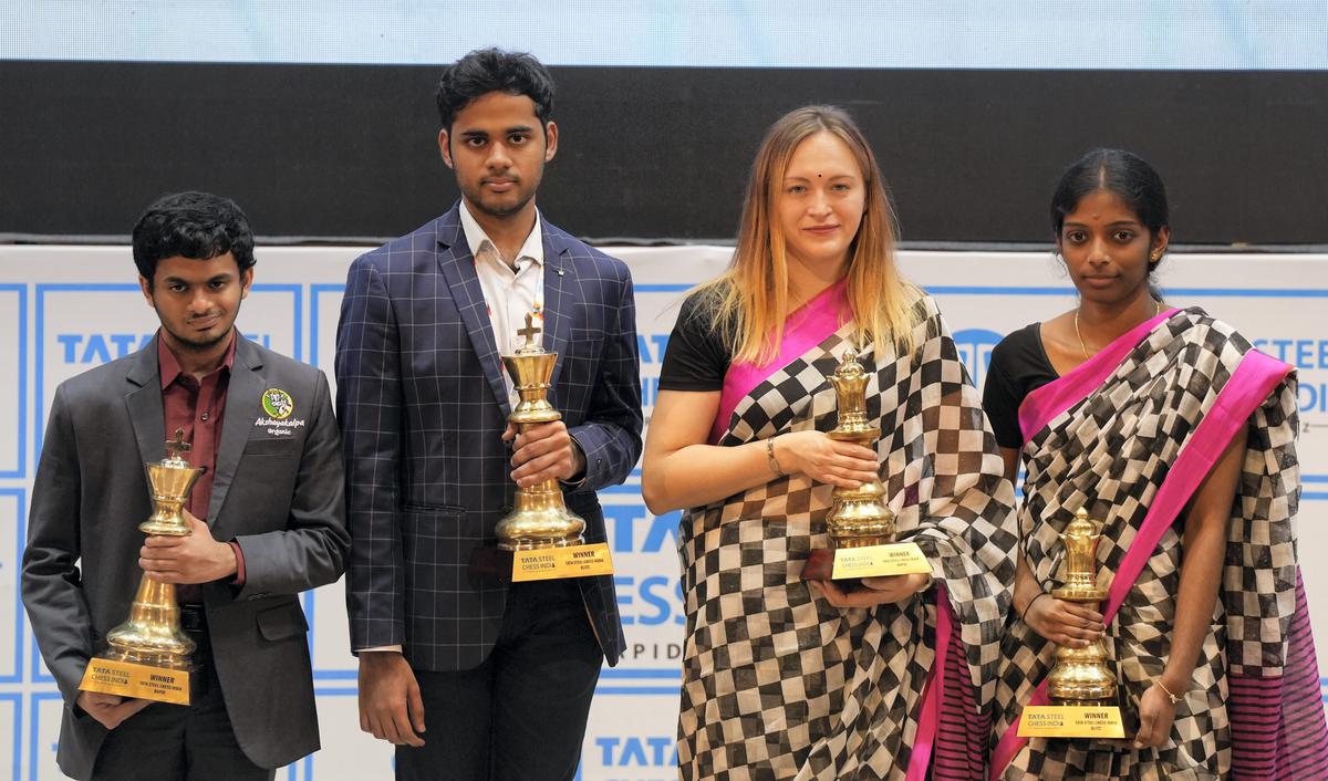 Arjun Erigaisi and Vaishali win Tata Steel Blitz