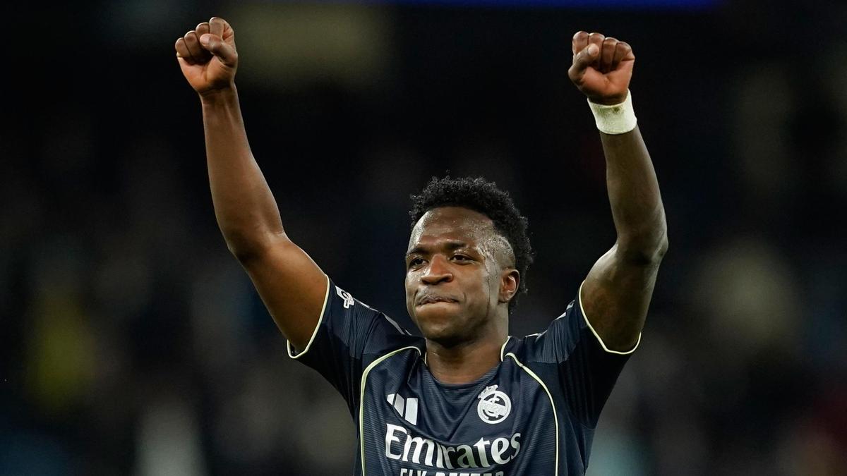 Vinicius Jr marca e o Real Madrid elimina o Manchester City da Liga dos Campeões