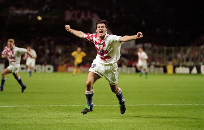 El delantero croata Davor Suker anotó el último gol en el partido contra Alemania en el Mundial de Francia 1998.  (archivo de imagen)