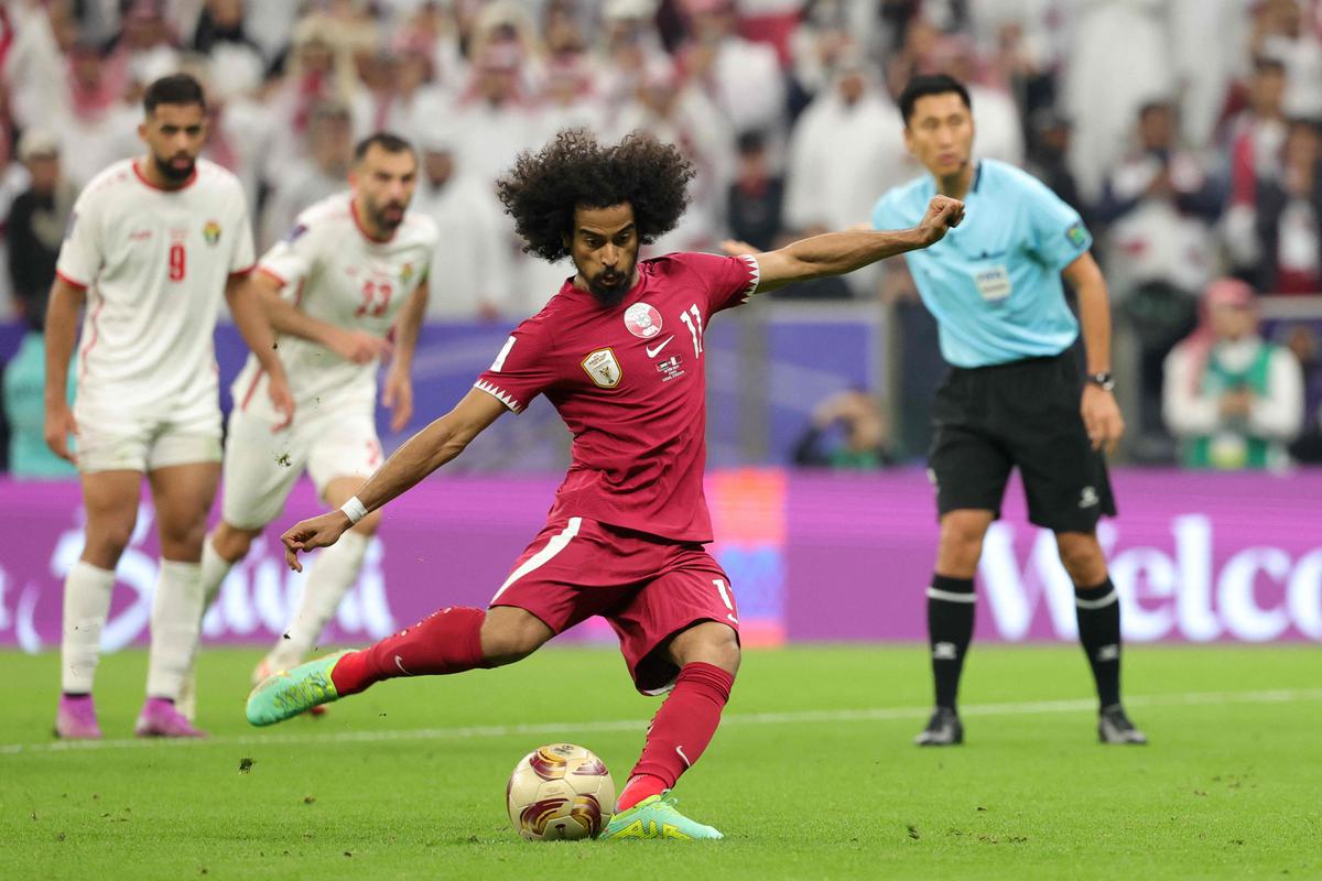 Showstopper: Qatar saw different leaders step up in different games, starting with Akram Afif, who scored a hat-trick in the final, making runs along flanks and feeding long balls for set-pieces. 