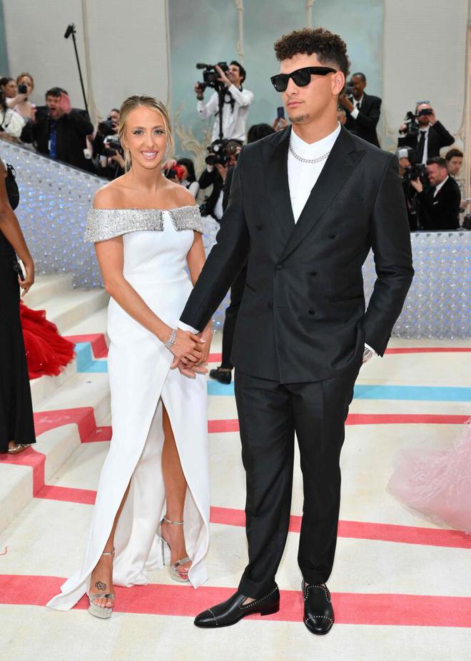 Footbal quarterback for the Kansas City Chiefs Patrick Mahomes and his wife Brittany at the Met Gala