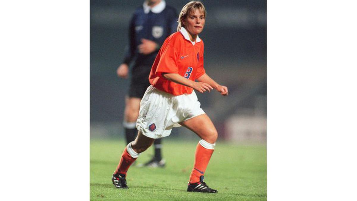 Sarina Wiegman during her playing days for The Netherlands