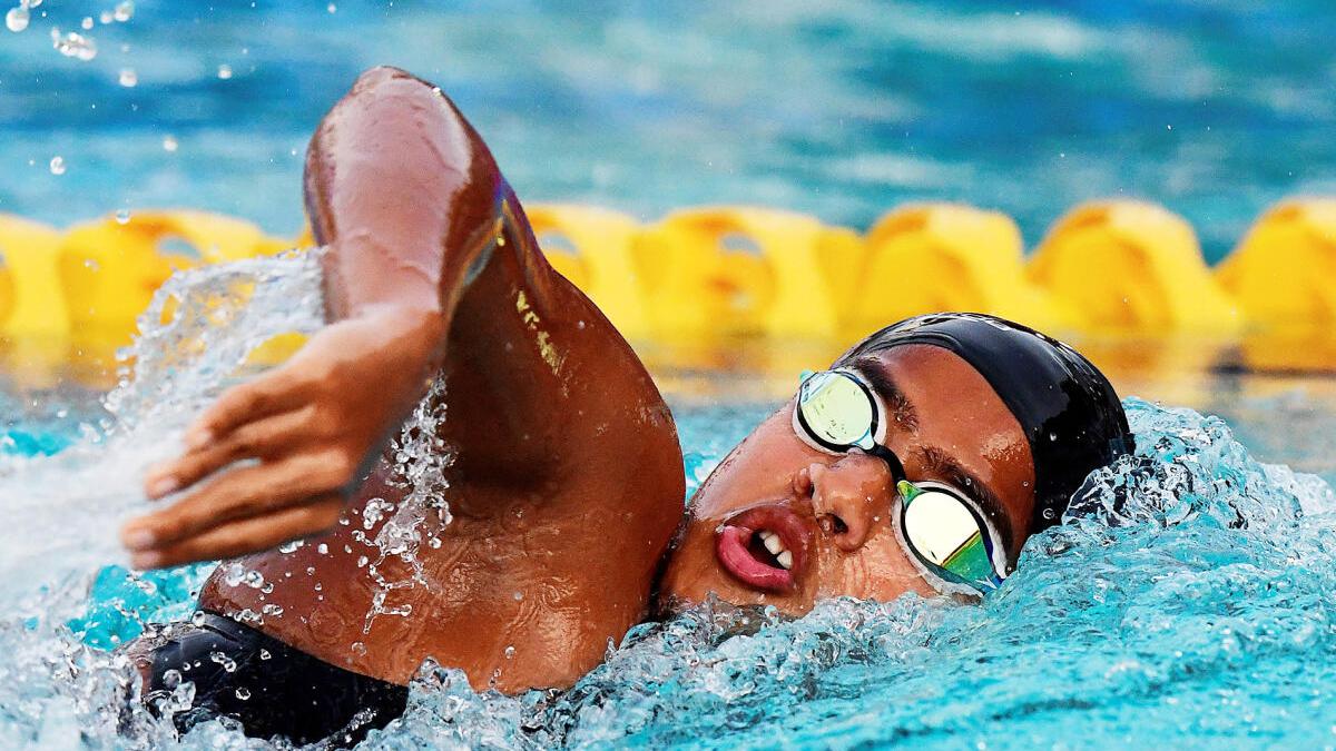 National Games: Budding star Hashika Ramachandra, Sajan Prakash hog limelight