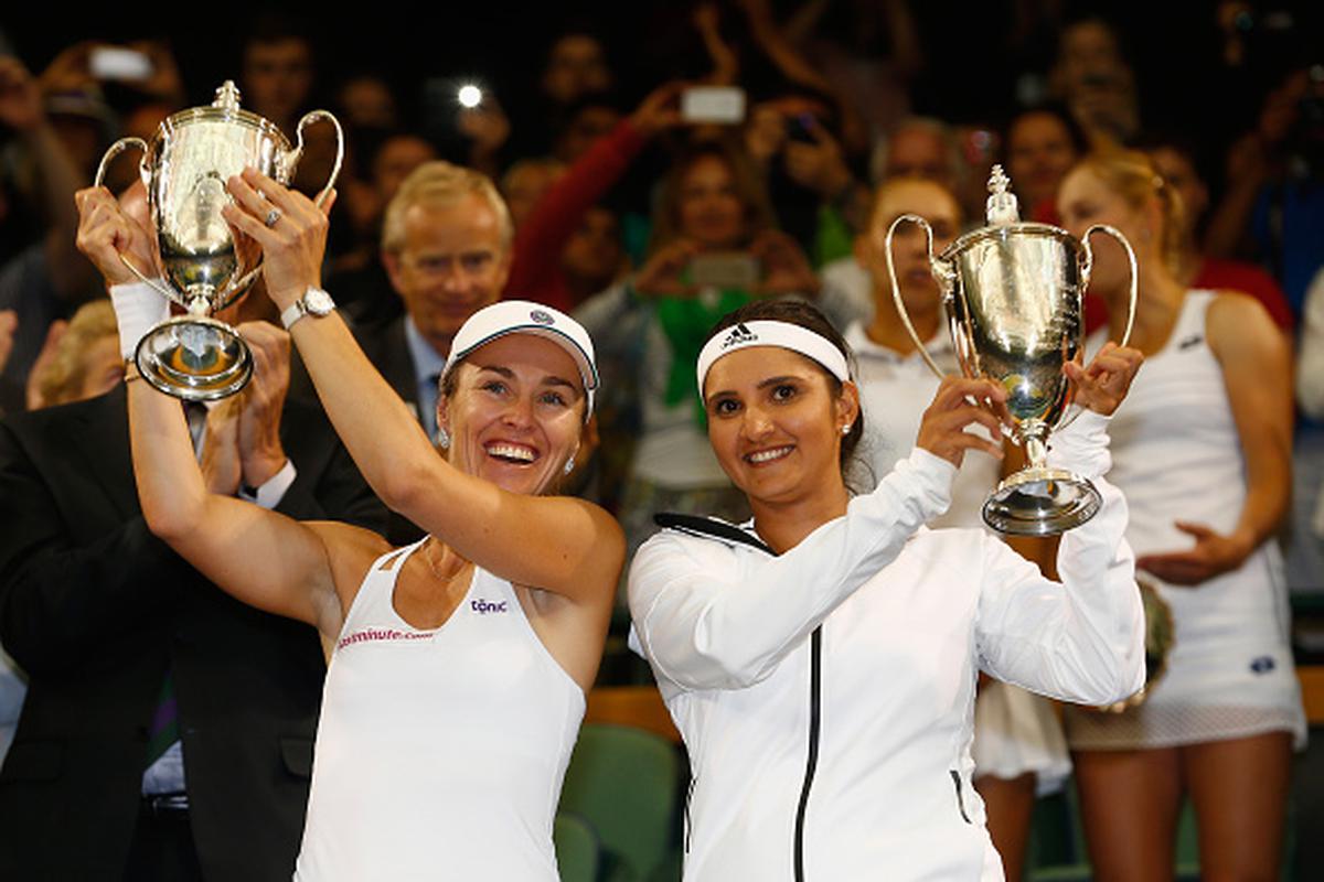 Sania Mirza (right) became the first Indian woman to win a Wimbledon title in the Open era with her victory in the women’s doubles category partnering Switzerland’s Martina Hingis in 2015.