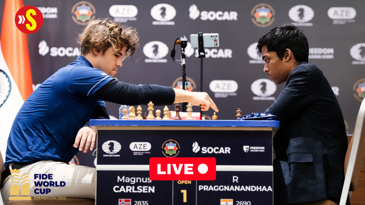 Praggnanandhaa vs Carlsen Highlights, Chess World Cup Final 2023